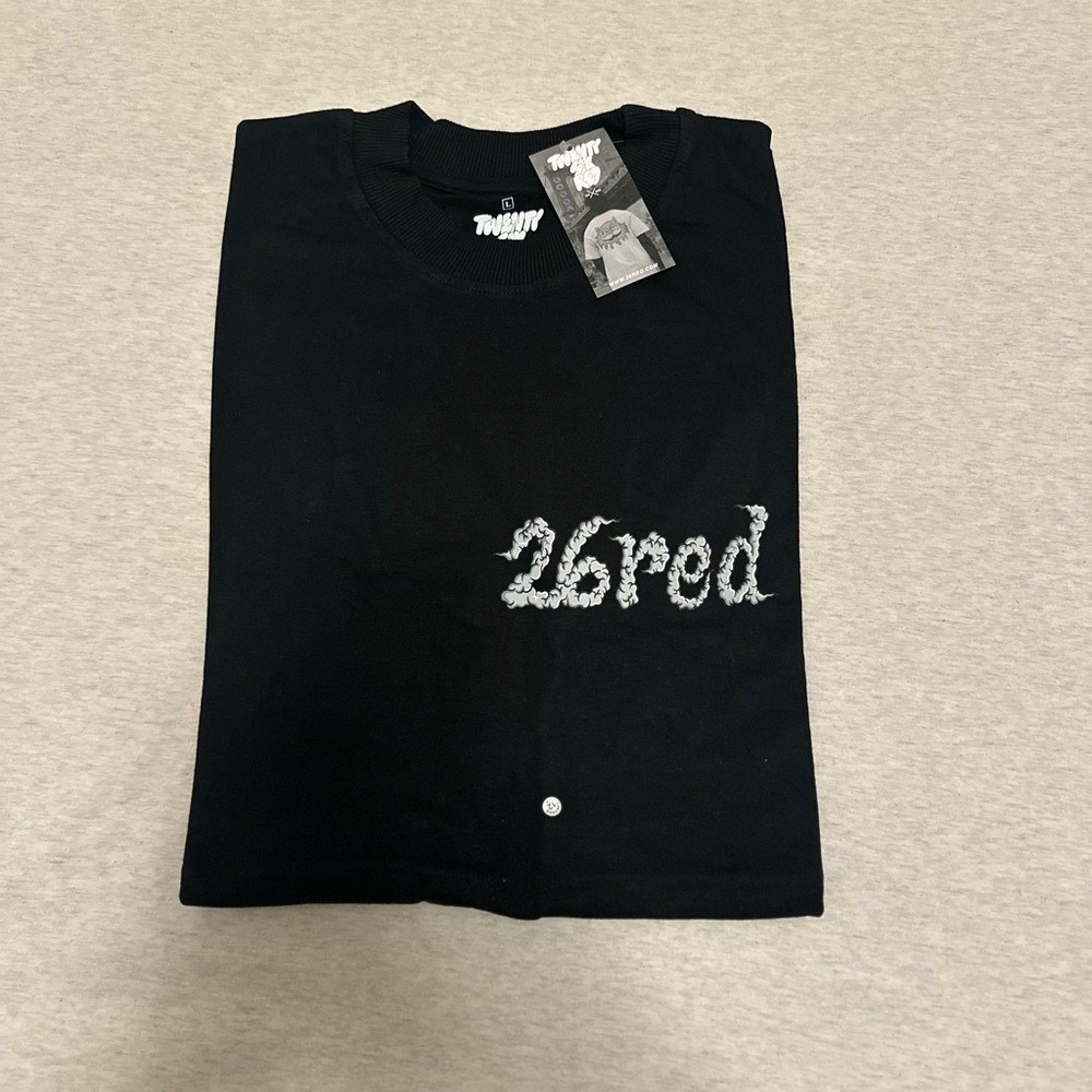 Twenty Men's Black Tee with Floral Graphic‎